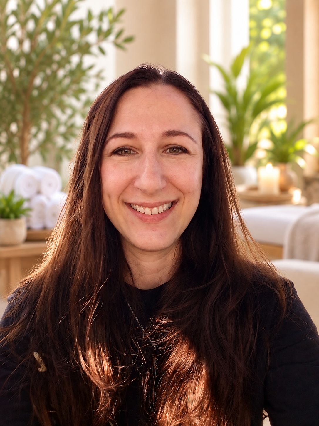 Jackie, licensed massage therapist and owner of Spirit Fingers Massage
